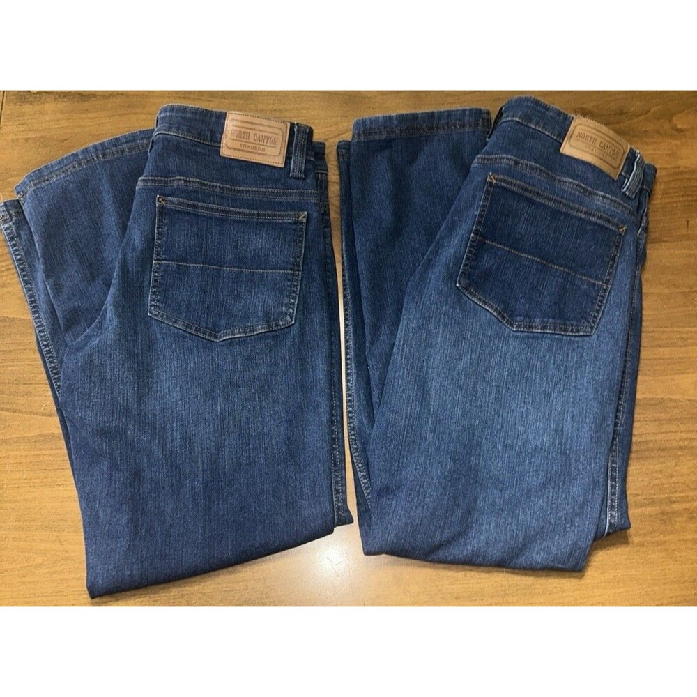 North Canyon Traders Heavyweight Men's 5-Pocket Jeans 32Wx30L 2 pair lot